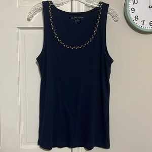 New York & company navy blue tank top